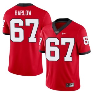 #67 Clinton Barlow Damn Good Dawgs Men's Official Jerseys - Red