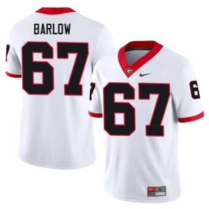 #67 Clinton Barlow University of Georgia Mens NCAA Jerseys - White