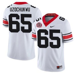 #65 Dennis Uzochukwu University of Georgia Men 1980 National Champions 40th Anniversary 2026 Jersey - White