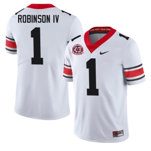 #1 Ellis Robinson IV Bulldog Nation Men's 1980 National Champions 40th Anniversary Official Jersey - White
