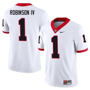 #1 Ellis Robinson IV Bulldog Nation Men's College Jersey - White