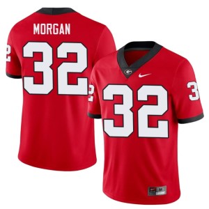 #32 Jaylan Morgan UGA Bulldogs Mens Replica Jerseys - Red