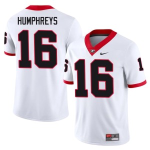#16 London Humphreys Bulldog Nation Men NCAA Jersey - White