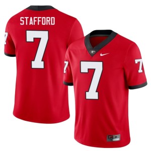 #7 Matthew Stafford University of Georgia Mens Player Jerseys - Red