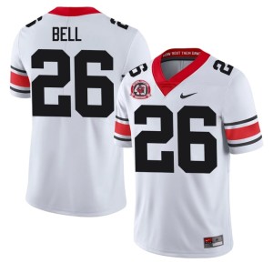 #26 Micah Bell Dawgs Men's 1980 National Champions 40th Anniversary Game Jerseys - White