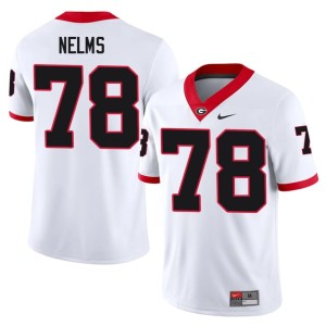 #78 Tate Nelms Bulldog Nation Men Stitched Jersey - White