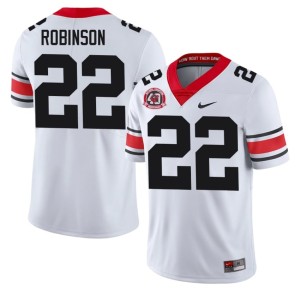 #22 Todd Robinson Dawgs Men's 1980 National Champions 40th Anniversary Football Jerseys - White