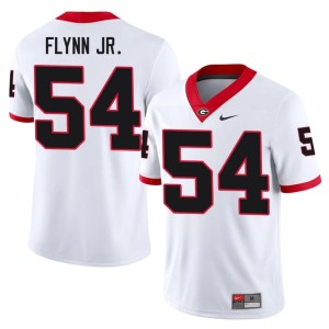 #54 Waltclaire Flynn Jr. University of Georgia Men Alumni Jerseys - White
