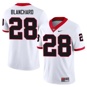 #28 Walter Blanchard Georgia Bulldogs Men's University Jerseys - White