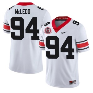 #94 Xzavier McLeod University of Georgia Mens 1980 National Champions 40th Anniversary College Jerseys - White
