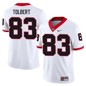 #83 Brody Tolbert University of Georgia Bulldogs Men's Official Jersey - White