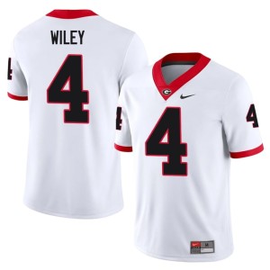 #4 CJ Wiley UGA Bulldogs Men's High School Jerseys - White