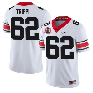 #62 Charley Trippi Go Dawgs Men's 1980 National Champions 40th Anniversary Football Jerseys - White