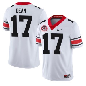 #17 Nakobe Dean University of Georgia Men's 1980 National Champions 40th Anniversary College Jerseys - White