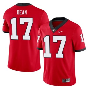 #17 Nakobe Dean UGA Bulldogs Men Game Jersey - Red
