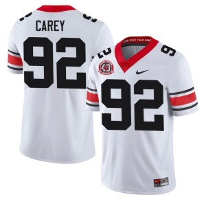 #92 Preston Carey UGA Men's 1980 National Champions 40th Anniversary Replica Jerseys - White