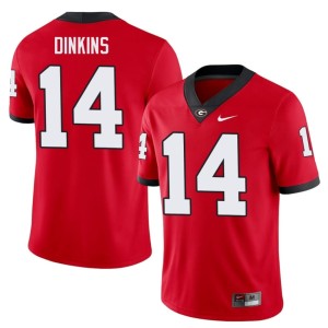 #14 Rasean Dinkins UGA Men's Stitched Jerseys - Red