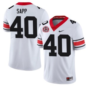#40 Theron Sapp University of Georgia Bulldogs Men 1980 National Champions 40th Anniversary Player Jersey - White