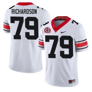 #79 TyQuez Richardson Georgia Men 1980 National Champions 40th Anniversary 2026 Jerseys - White