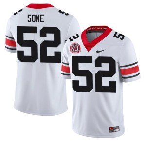#52 Valdin Sone Dawgs Men 1980 National Champions 40th Anniversary Official Jersey - White