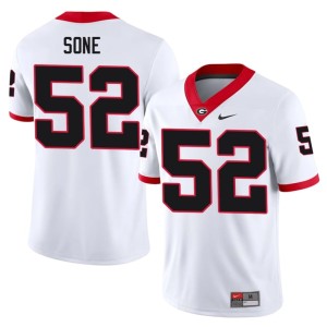 #52 Valdin Sone Bulldog Nation Men Game Jerseys - White
