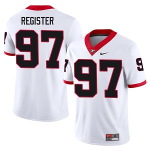 #97 Wade Register Go Dawgs Men's Player Jerseys - White