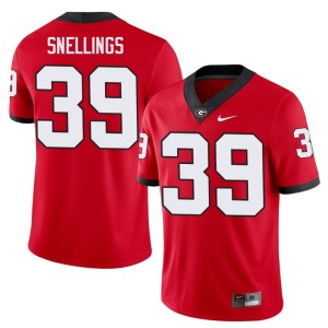 #39 Will Snellings University of Georgia Men's Player Jerseys - Red