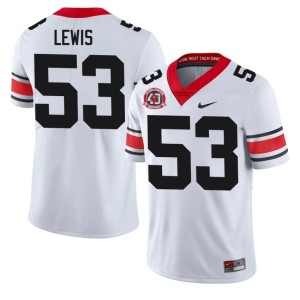 #53 Zach Lewis UGA Bulldogs Mens 1980 National Champions 40th Anniversary Replica Jerseys - White