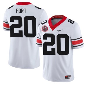 #20 Zech Fort Georgia Mens 1980 National Champions 40th Anniversary Official Jersey - White