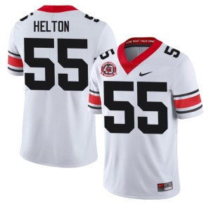 #55 Zykie Helton Bulldog Nation Mens 1980 National Champions 40th Anniversary University Jersey - White