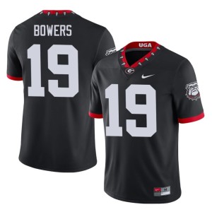 #19 Brock Bowers Dawgs Men's Mascot 100th Anniversary Alumni Jerseys - Black