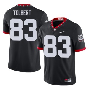 #83 Brody Tolbert Damn Good Dawgs Men's Mascot 100th Anniversary Alumni Jersey - Black