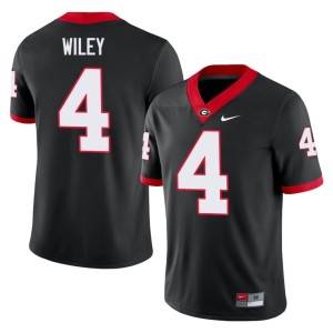 #4 CJ Wiley Georgia Mens Official Jerseys - Black