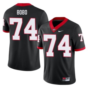 #74 Drew Bobo Georgia Men Embroidery Jerseys - Black