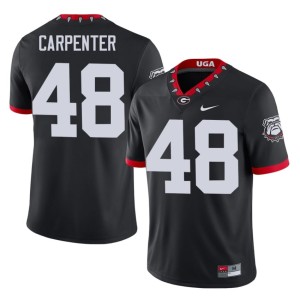 #48 Duncan Carpenter Bulldog Nation Men's Mascot 100th Anniversary Embroidery Jersey - Black