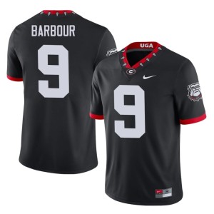 #9 Ethan Barbour Georgia Men's Mascot 100th Anniversary Embroidery Jersey - Black