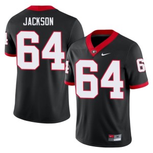 #64 Jahzare Jackson University of Georgia Men's Stitched Jersey - Black