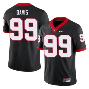 #99 Jordan Davis University of Georgia Mens Limited Jerseys - Black