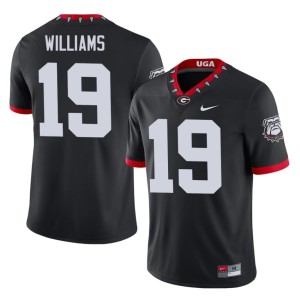 #19 Justin Williams Damn Good Dawgs Mens Mascot 100th Anniversary Game Jersey - Black