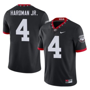 #4 Mecole Hardman Jr. University of Georgia Men Mascot 100th Anniversary NCAA Jersey - Black