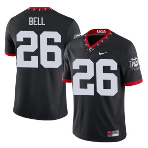 #26 Micah Bell Georgia Bulldogs Men's Mascot 100th Anniversary University Jersey - Black