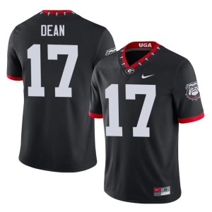 #17 Nakobe Dean UGA Bulldogs Men's Mascot 100th Anniversary Football Jersey - Black