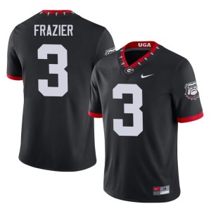 #3 Nate Frazier Georgia Bulldogs Mens Mascot 100th Anniversary Football Jerseys - Black