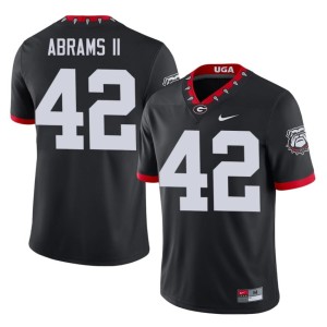 #42 Nick Abrams II University of Georgia Bulldogs Men Mascot 100th Anniversary High School Jerseys - Black