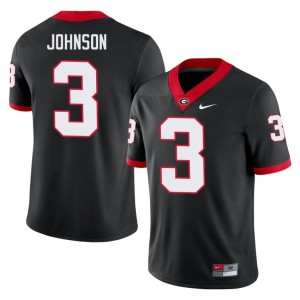 #3 Quintavius Johnson Georgia Men's Alumni Jerseys - Black