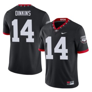 #14 Rasean Dinkins UGA Mens Mascot 100th Anniversary NCAA Jerseys - Black