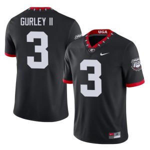 #3 Todd Gurley II Damn Good Dawgs Mens Mascot 100th Anniversary Game Jersey - Black