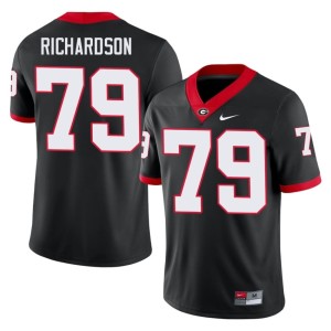 #79 TyQuez Richardson UGA Bulldogs Men Limited Jerseys - Black
