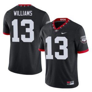 #13 Tyler J. Williams Dawgs Mens Mascot 100th Anniversary University Jersey - Black
