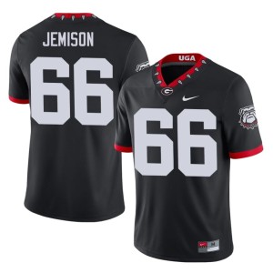 #66 Tyreek Jemison Georgia Mens Mascot 100th Anniversary NCAA Jersey - Black